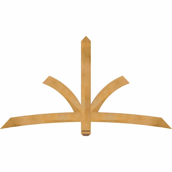 Ekena Millwork Davenport Rough Sawn Timber Gable Bracket, Western Red Cedar, 72"W x 39"H x 2"D x 4"F, 13/12 Pitch GBW072X39X0204DAV00RWR - main